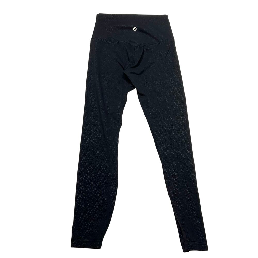 Lululemon Align Pant Leggings Women 4 Black Lace Dot Emboss High Rise 25 Inseam - Picture 2 of 7